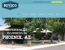 Tablet Screenshot of plumberphoenixboydco.com